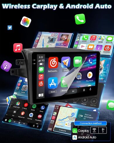 2 + 64g Android Car Stereo لـ Toyota Sienna 2014 2015 2015 2017 مع Carplay Wireless و Android Auto - 9 بوصة HD Radio مع EQ GPS WiFi FM/RDS + AHD View View Camera ، MIC in Kuwait