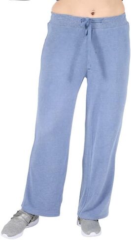 LA CERA Women's Brushed Knit Stretch Pants Grey 80% Rayon 15% Polyester 5% Spandex, Imported, Elastic Waist in Saudi Arabia