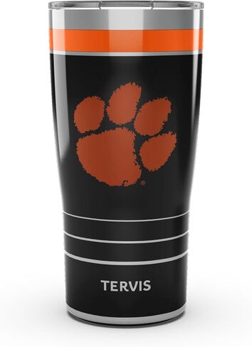 Tervis Traveler Clemson Tigers - Night Game Triple Walled Insulated Tumbler Travel Cup Keeps Drinks Cold & Hot, 20oz, Stainless Steel in Saudi Arabia