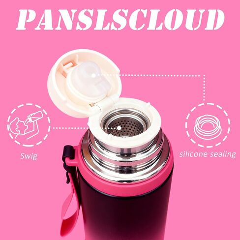 أكواب سفر معزولة ممتازة، حاوية مشروبات حرارية للمشروبات الساخنة والباردة (فوشيا متدرج) in Kuwait