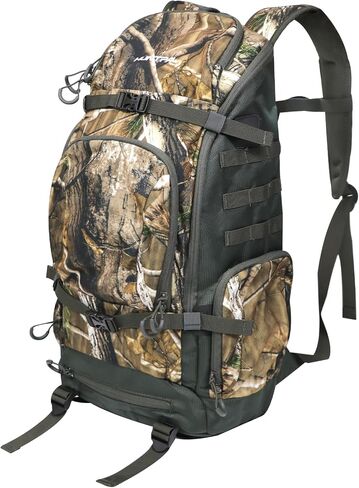 HUNTPAL Hunting Backpack Waterproof Camo Hunting Day Pack with Gun Holder Bag and Storage Pockets, Long-Lasting Large Capacity Backpack for Rifle Shotgun Bow Gun in Saudi Arabia