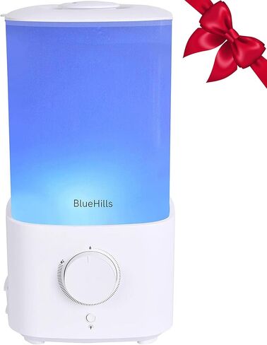 Bluehills Premium 2300 ml XL كبير الناشر للزيت العطري مجموعة كبيرة من المرطب لغرفة كبيرة منزل تغطية ضخمة 2 لتر الناشر الضخم مع ديكور LED أضواء مربعة مربعة الخشب الداكن - L003 in Kuwait