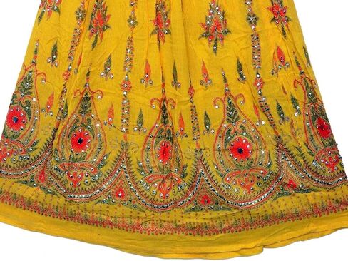 Indian Women Tie Dye Yoga Trend Women's Sequined Crinkle Broomstick Gypsy Long Skirt in Saudi Arabia
