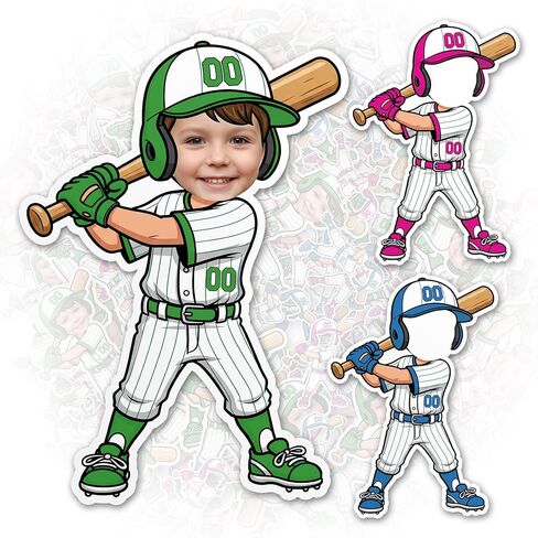 Custom Football Sports Sticker Personalized Cute Birthday Football Player Photo Name Number Waterproof Vinyl Stickers for Laptop Water Bottle Cars Phone Case Decal Decor Stuff Gifts in Saudi Arabia