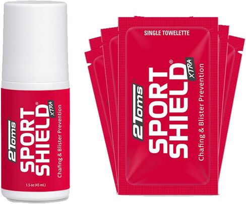 2Toms SportShield Xtra, Soothing All Day Anti-Chafe Prevention, Waterproof Protection from Thigh Chafing and Skin Irritation, 6-Pack Single-Use Towelettes in Saudi Arabia