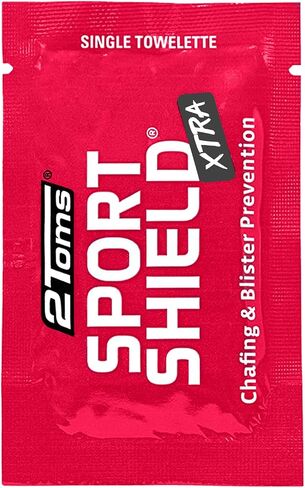 2Toms SportShield Xtra, Soothing All Day Anti-Chafe Prevention, Waterproof Protection from Thigh Chafing and Skin Irritation, 6-Pack Single-Use Towelettes in Saudi Arabia