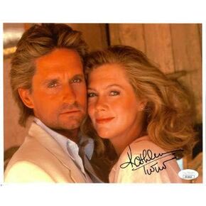 Athlon Sports CTBL-027772 Kathleen Turner Signed 1985 The Jewel of The Nile 8 x 10 in. Photo - JSA No.II11613 with Michael Douglas in Kuwait