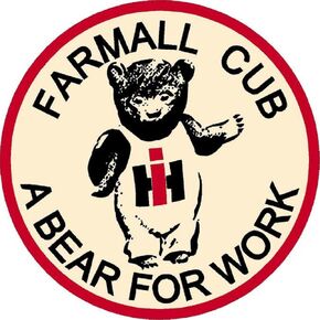 IH Farmall Cub A Bear for Work ملصق لاصق كلاسيكي مقاس 4 بوصات الحصاد الدولي in Kuwait