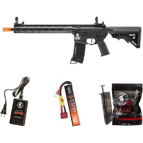 Lancer التكتيكية Gen 3 القابلة للبرمجة Trigger Hellion MLOCK 13 بوصة خفيفة الوزن ومتينة من البوليمر M4 Airsoft MLOK AEG مع بطارية ليبو وشاحن (يتضمن ETU وMOSFET) in Kuwait