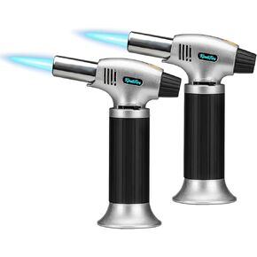 Torch Torch Lighter ، Torch Kithcne القابلة لإعادة التعبئة مع قفل السلامة ، وضع اللهب المستمر ، لهب قابل للتعديل للمطبخ ، اللحام والخبز (غاز البوتان غير مدرج) in Kuwait