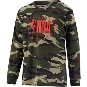 Ultra Game Youth NBA Official Logo Camo Long Sleeve T-Shirt in Saudi Arabia