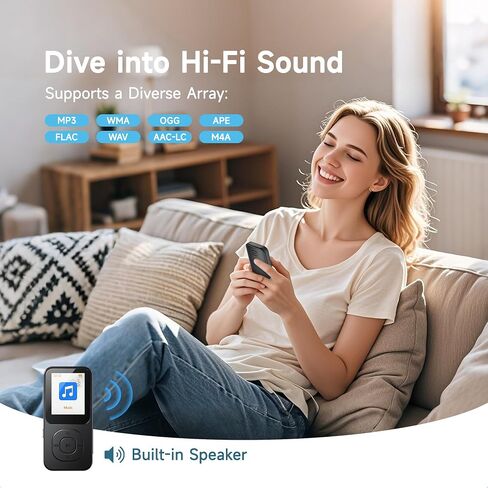 مشغل MP3 64 جيجابايت مع Bluetooth 5.3 ، مشغل موسيقى محمول للرياضة مع مكبر صوت ، راديو FM ، مسجل صوت ، صوت Hifi ، عمر بطارية أطول 30 ساعة ، ناقل حركة سريع ، مؤقت ، حتى 256 جيجابايت (أبيض) in Kuwait