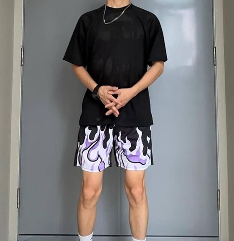 Mens Basketball Athletic Shorts Graphic Casual Streetwear Short Pants in Kuwait