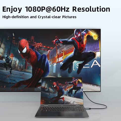 DisplayPort to VGA Cable 25ft ، 1080p@60Hz محول ، ذكر إلى ذكر لمراقبة جهاز الكمبيوتر المحمول على سطح المكتب in Kuwait