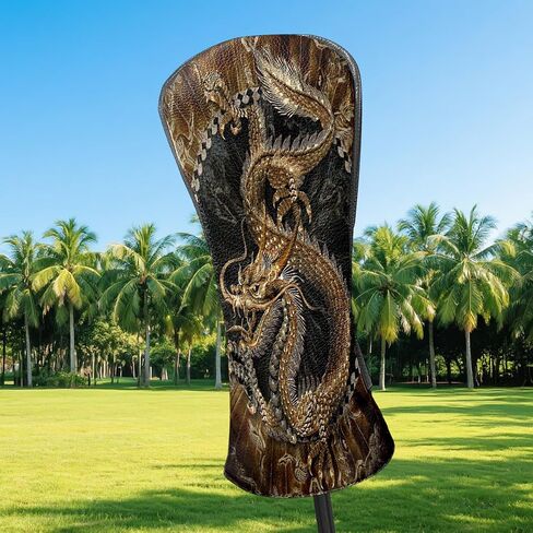 Golf Club Covers Premium Leather Driver Headcover Golf Club Head Covers for Driver Fairway Woods Clubs, Waterproof Golf Headcovers with Anti-Scratch Lining for Men Women in Saudi Arabia