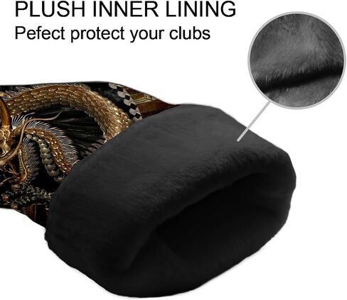 Golf Club Covers Premium Leather Driver Headcover Golf Club Head Covers for Driver Fairway Woods Clubs, Waterproof Golf Headcovers with Anti-Scratch Lining for Men Women in Saudi Arabia