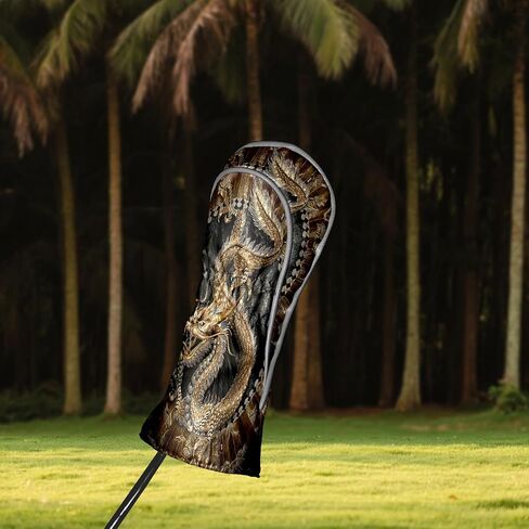 Golf Club Covers Premium Leather Driver Headcover Golf Club Head Covers for Driver Fairway Woods Clubs, Waterproof Golf Headcovers with Anti-Scratch Lining for Men Women in Saudi Arabia