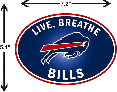 ملصق Siskiyou Sports NFL Buffalo Bills Live-Breath التلقائي، ألوان الفريق، مقاس واحد in Saudi Arabia