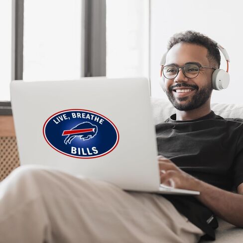 ملصق Siskiyou Sports NFL Buffalo Bills Live-Breath التلقائي، ألوان الفريق، مقاس واحد in Saudi Arabia