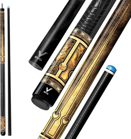 EVO Luna Glassfiber Pool Cue Stick, Low Deflection Pool Sticks with 3/8 * 10 Pin Joint and 12.5mm Tip, TIME 3 Standard tip, Microfiber Leather wrap in Saudi Arabia