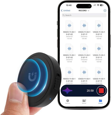 8GB Digital Voice Activated Recorder with Playback, Sound Audio Recorder with Line-in, Voice Recorder for Lectures,HD Dual Mic Tape Recording Device (Dark Black) in Saudi Arabia