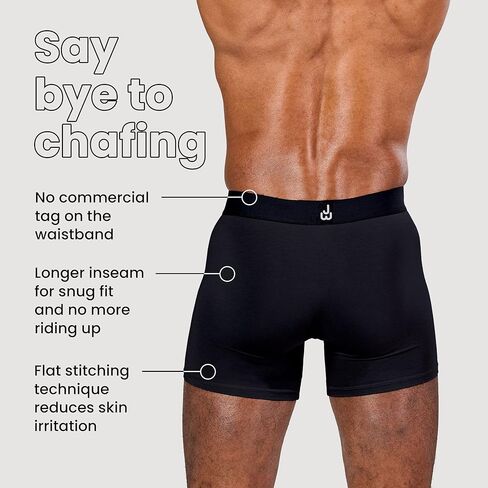 ملخصات Justwears Boxer - حزمة 2 | مكافحة الغضب ، لا ركوب ، الملابس الداخلية العضوية للرجال | للارتداء اليومي أو الرياضة in Kuwait