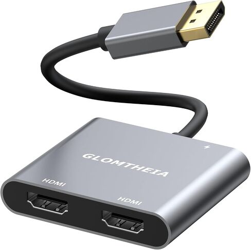 محول HDMI المزدوج لشاشات شاشات تمتد 1 في 2 Out ، USB C إلى HDMI Flitter لجهاز الكمبيوتر المحمول MacBook Pro/Air ، ودعم 4K@30Hz شاشات مزدوجة أو 4K@60Hz شاشة واحدة in Kuwait