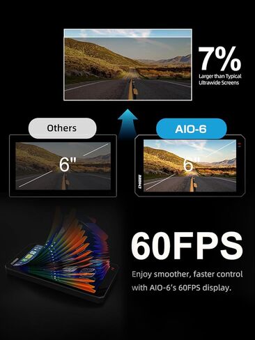 AIO-6 MAX MAX CORPLAY CARPLAY Android AUTO GPS MAVISIGINE ، 2000nits ، Starvis HDR 6 "LCD ، 60 إطارًا في الثانية ، 5G Wi-Fi BT ، IPX9 مقاوم للماء ، دعم Siri Google Assistant ، تطبيق مخصص in Kuwait