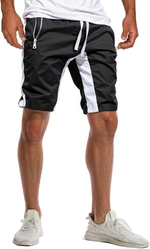 Men's Casual Shorts 7" Drawstring Summer Quick Dry Lightweight Beach Shorts with Zipper Pockets in Saudi Arabia