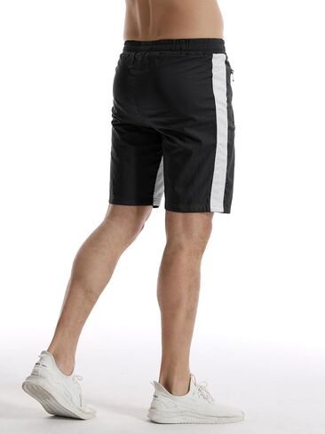 Men's Casual Shorts 7" Drawstring Summer Quick Dry Lightweight Beach Shorts with Zipper Pockets in Saudi Arabia