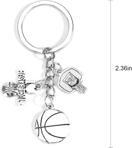 Basketball Keychain,Basketball Gift Keychain with Hoop & Ball,Birthday Gifts for Players & Fans,Sport Gift for Men in Saudi Arabia