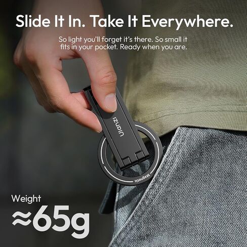 Ulanzi MA60 حامل ترايبود الهاتف المغناطيسي لأجهزة iPhone - الهاتف الذكي الألومنيوم Mini Tripod Pocket Pocket Stand String Magnet Matter سريع متوافق مع iPhone 16 15 14 13 12 Series ، Pink in Saudi Arabia