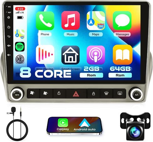 2G+64G 𝗛𝗶𝗙𝗶 𝗔𝘂𝗱𝗶𝗼 Car Radio with for Chevrolet Chevy Camaro 2008-2015 Stereo, Wireless CarPlay/Android Auto 9 Inch HD Touch Screen Android 13 GPS WiFi Bluetooth FM/RDS EQ HD Backup Camera in Saudi Arabia
