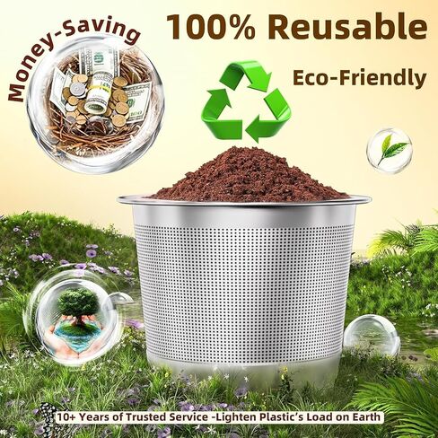 3 عبوات قابلة لإعادة الاستخدام K كوب من قرون القهوة لـ Keurig 1.0: أكواب K غير القابلة للصدأ قابلة لإعادة الملء - مرشحات القهوة القابلة لإعادة الاستخدام لآلة القهوة Keurig ، SUS 304‌ ، خالية من BPA ، مقاومة مقاومة للحرارة ، مغرفة in Kuwait