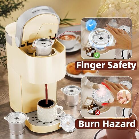 3 عبوات قابلة لإعادة الاستخدام K كوب من قرون القهوة لـ Keurig 1.0: أكواب K غير القابلة للصدأ قابلة لإعادة الملء - مرشحات القهوة القابلة لإعادة الاستخدام لآلة القهوة Keurig ، SUS 304‌ ، خالية من BPA ، مقاومة مقاومة للحرارة ، مغرفة in Kuwait