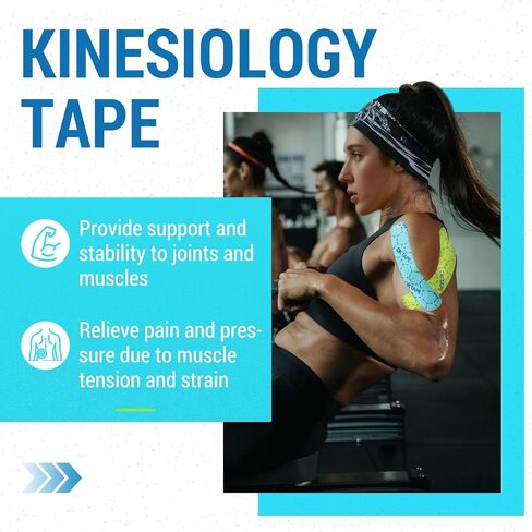 OK TAPE Synthetic Kinesiology Tape, 20 Strips Precut K Tape, Waterproof, Elastic Athletic Tape for Pain Relief & Muscle Support, Reflective Design, 2" x 10" -Purple in Saudi Arabia