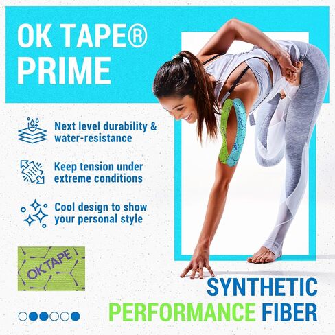 OK TAPE Synthetic Kinesiology Tape, 20 Strips Precut K Tape, Waterproof, Elastic Athletic Tape for Pain Relief & Muscle Support, Reflective Design, 2" x 10" -Purple in Saudi Arabia