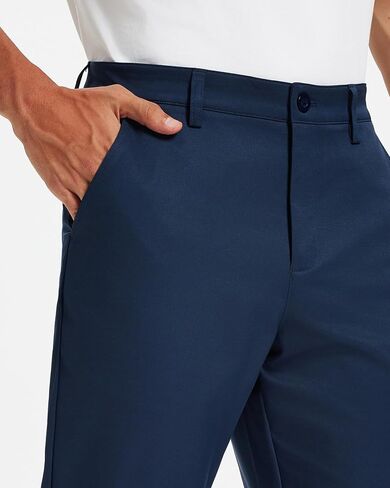 Men's Classic Fit Stretch Golf & Dress Work Pants 30''/32''/34'' - All-Day Comfort Performance Trousers for Business & Travel in Kuwait