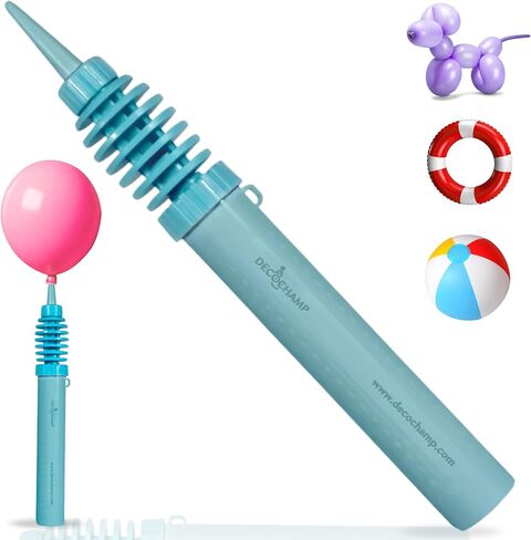 بواسطة DECOCHAMP Deco Pumps Mini - مضخة هواء صغيرة مزدوجة الحركة ثنائية الاتجاه، منفاخ بالونات يدوي، مضخة هواء محمولة للبالونات، مستلزمات مضخة يدوية للبالونات in Kuwait