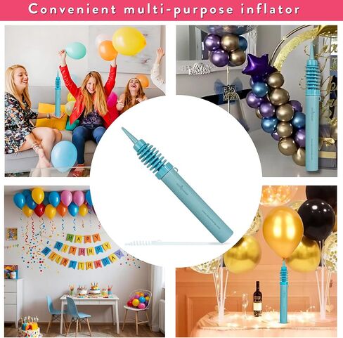 بواسطة DECOCHAMP Deco Pumps Mini - مضخة هواء صغيرة مزدوجة الحركة ثنائية الاتجاه، منفاخ بالونات يدوي، مضخة هواء محمولة للبالونات، مستلزمات مضخة يدوية للبالونات in Kuwait