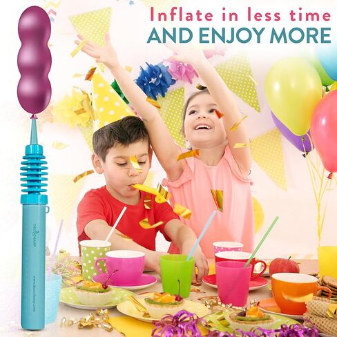 بواسطة DECOCHAMP Deco Pumps Mini - مضخة هواء صغيرة مزدوجة الحركة ثنائية الاتجاه، منفاخ بالونات يدوي، مضخة هواء محمولة للبالونات، مستلزمات مضخة يدوية للبالونات in Kuwait