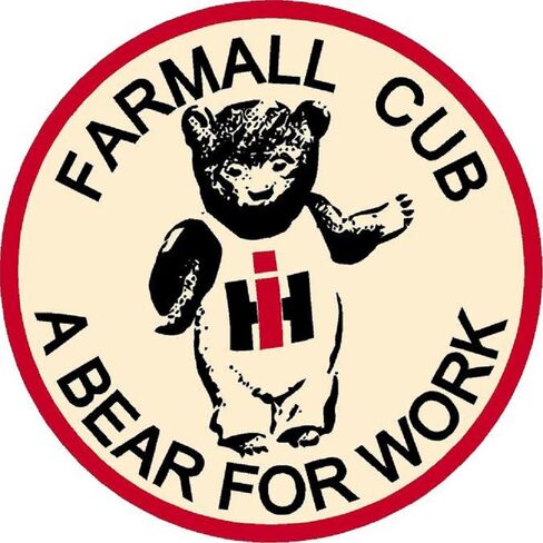 IH Farmall Cub A Bear for Work ملصق لاصق كلاسيكي مقاس 4 بوصات الحصاد الدولي in Kuwait