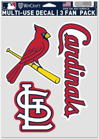 Wincraft MLB St. Louis Cardinals Decal Multi Use Fan 3 Pack, Team Colors, One Size in Saudi Arabia