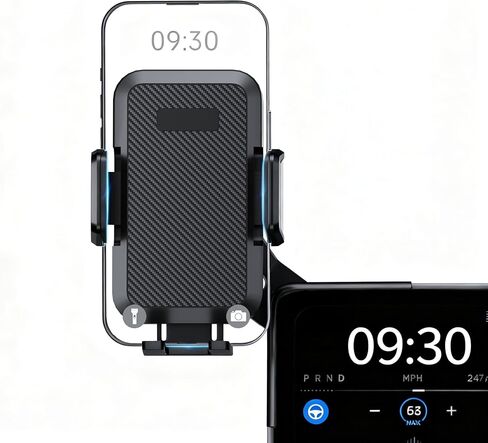 حامل هاتف Basenor Mount Magnetic حامل 360 درجة قابلة للتعديل لنموذج Tesla 3 Highland 2024 2025 Tesla Model Y 2025 Refresities (Juniper) الملحقات الداخلية تناسب كل iPhone Android مع حلقة مغناطيسية in Kuwait