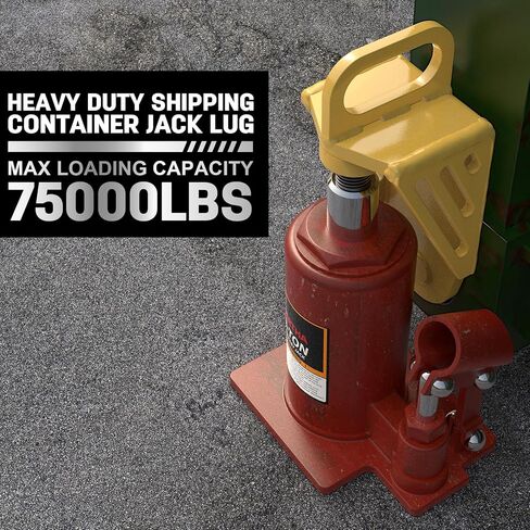 2025 Upgraded Shipping Container Jack Lug, Heavy Duty Shipping Container Booster Lifter with Portable U-Shape Handle, Shipping Container Accessories Attachment(Red) in Kuwait