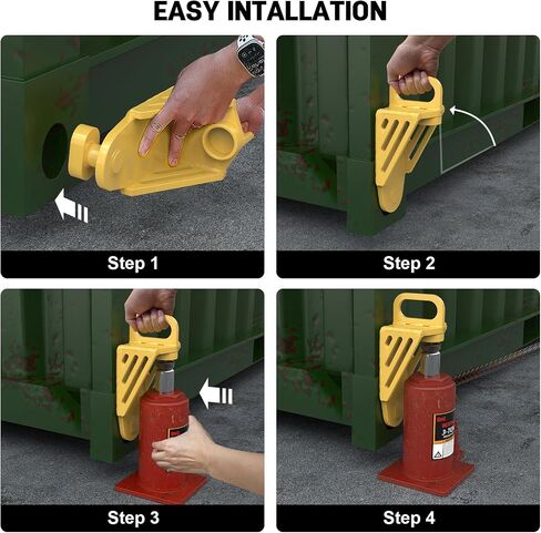 2025 Upgraded Shipping Container Jack Lug, Heavy Duty Shipping Container Booster Lifter with Portable U-Shape Handle, Shipping Container Accessories Attachment(Red) in Kuwait