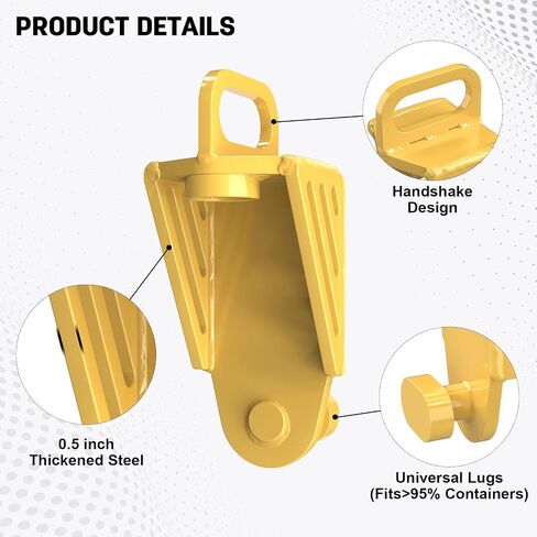 2025 Upgraded Shipping Container Jack Lug, Heavy Duty Shipping Container Booster Lifter with Portable U-Shape Handle, Shipping Container Accessories Attachment(Red) in Kuwait