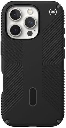 Speck iPhone 16 Pro Case - Slim Phone Case iPhone 16 Pro - iPhone 16 Pro Phone Case - Presidio 2 Grip - Charcoal Gray/Bronze in Saudi Arabia