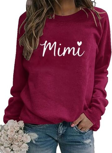 قمصان الجدة للنساء في عصر جدتي الجدة الجدة Gigi Mimi Pullover Spring Top Top Top in Kuwait