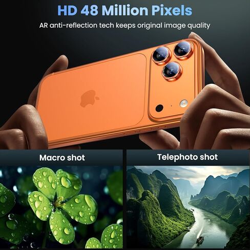 uyiton for iPhone 16 Pro Max/16 Pro/17 Pro Max/17 Pro/15 Pro Max/15 Pro/14 Pro Max/14 Pro Camera Lens Grounder - غطاء كاميرا معدنية زجاجية مُقاربة من الدرجة العسكرية ، سهلة التثبيت ، عجلات العجلة Red+Red in Kuwait